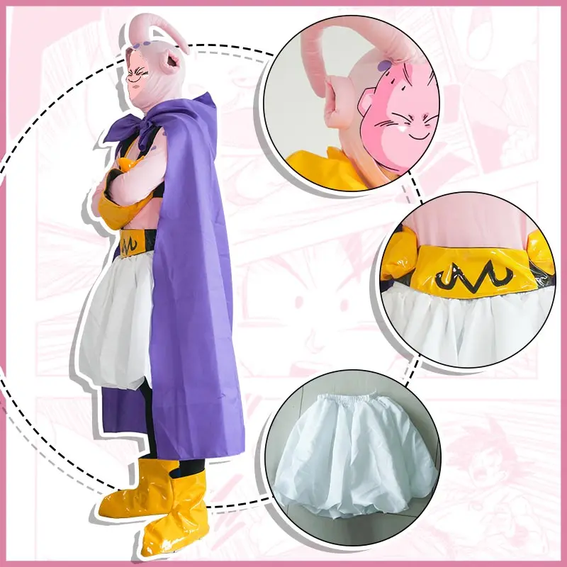 Молочный путь аниме Dragon Ball Косплей Костюм Majin Buu Boo для Хэллоуина Карнавал
