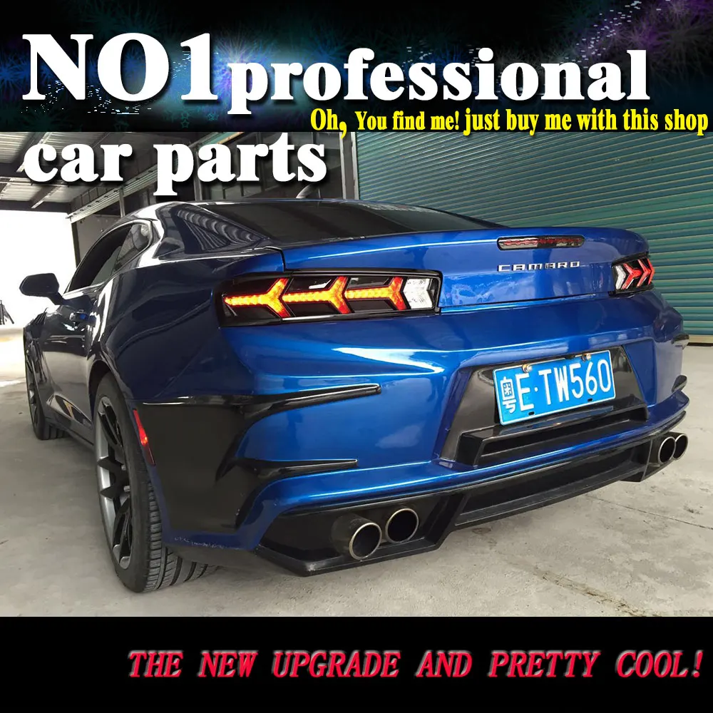 OUMIAO автомобильный Стайлинг для Chevrolet Camaro задние фонари светодиодный задний фонарь светодиодный DRL+ тормоз+ Парк+ сигнальный стоп-сигнал