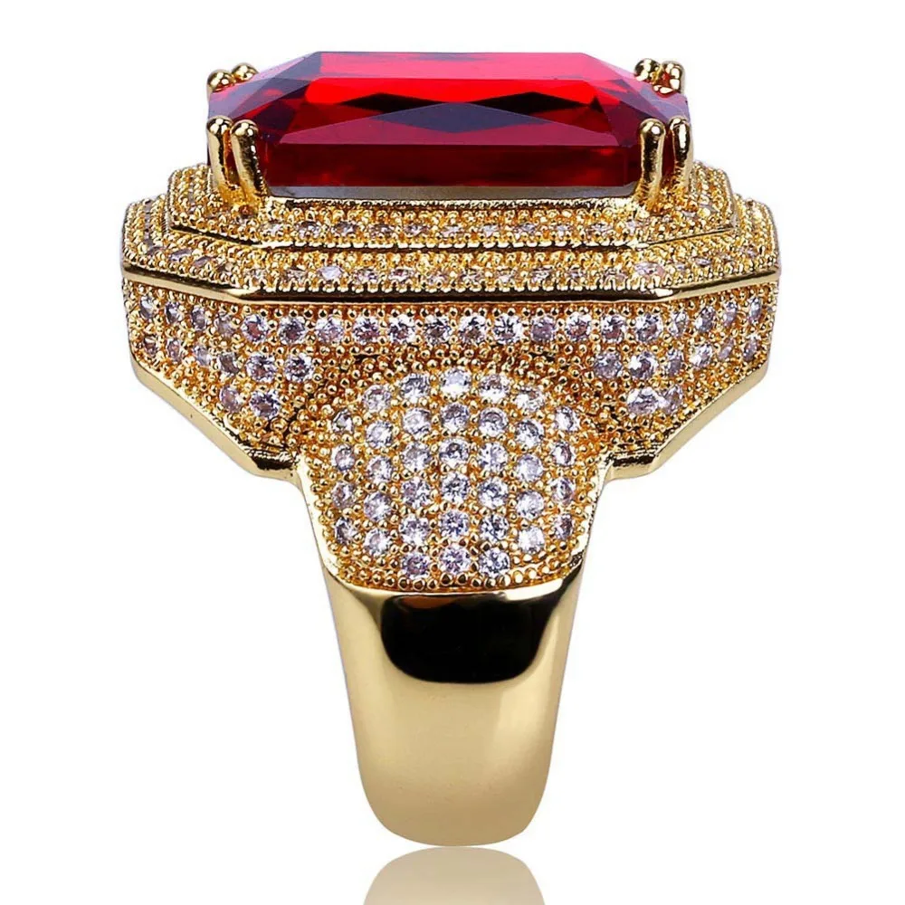 Фото Хип-хоп со Льдом Bling CZ мужские кольца уличных танцев Популярные в стиле 