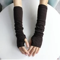 hot women fashion knitted arm fingerless mitten wrist warm winter long gloves 8oka