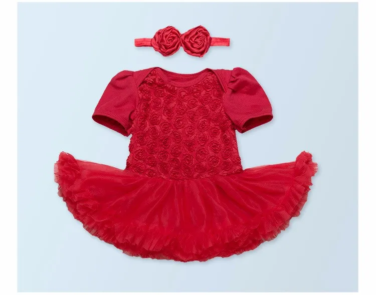 Reborn baby doll clothes red/pink/purple rose dress short-sleeved fit for 50-55cm dolls accessories children present | Игрушки и хобби