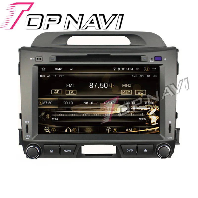 Автомобильный мультимедийный плеер Topnavi 8 дюймов ядер Android 0 GPS навигация для KIA Spro