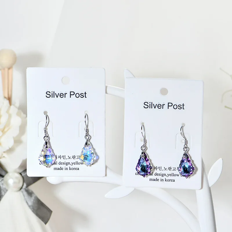 Warme Farben 2019 100% 925 пробы серебряные женские серьги капли с кристаллами Swarovski
