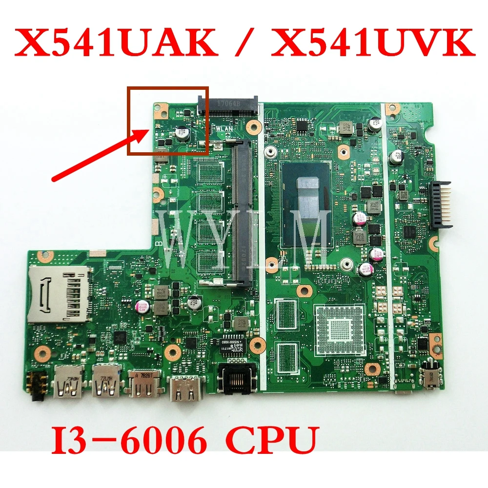 X541UAK с I3 6006CPU без памяти материнская плата для ASUS X541UVK X541UA X541UV Материнская ноутбука