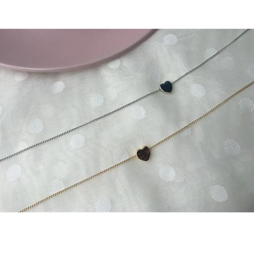 AMADER 2019 Новый Золотой посеребренный маленький Сердце ожерелье s Bijoux для женщин