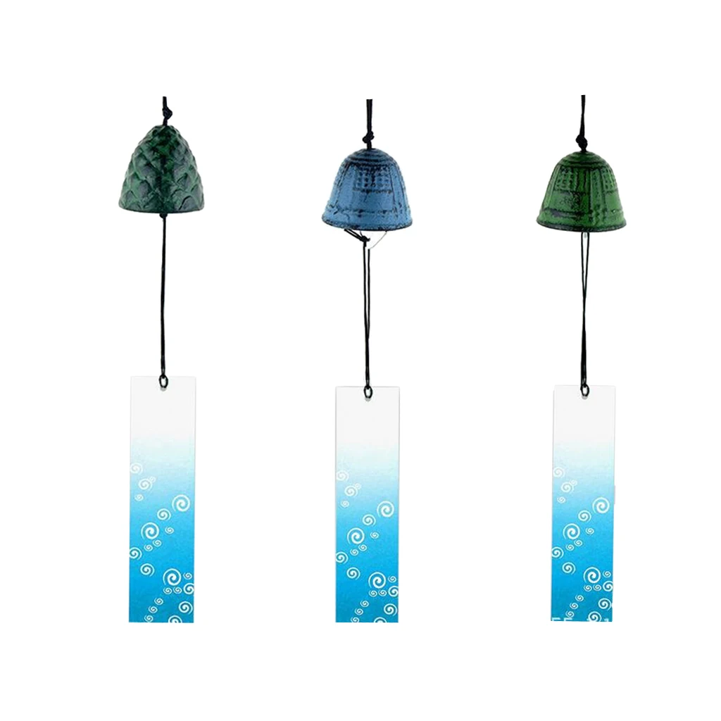 3 шт японский стиль Windchimes Furin античный колокольчик Iwachu чугунные колокольчики