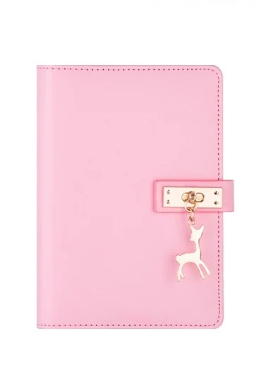 Pink Blue A6 Planner Leather Notebook Diary Journal Book Notepad Student Planner School Office Supply - Цвет: 001