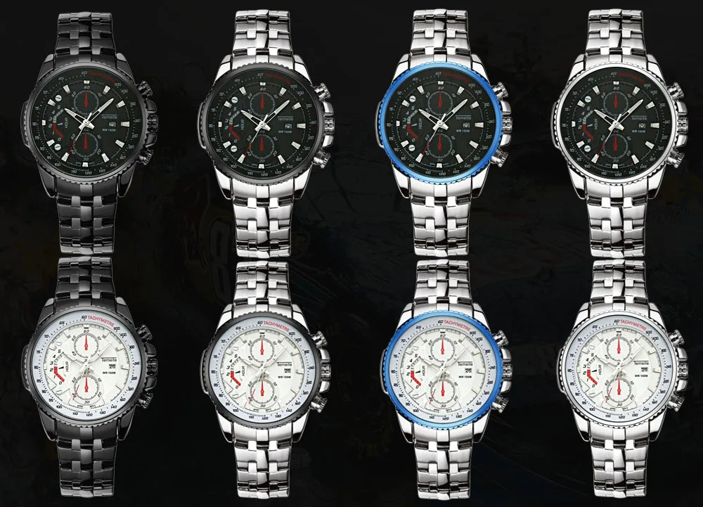 TEMEITE модные повседневные кварцевые часы для мужчин 3 суб циферблата украшение