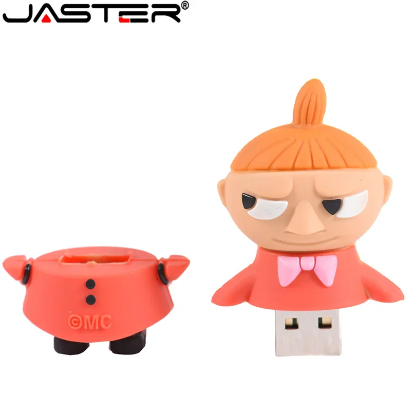 JASTER USB 2,0, флеш-накопитель, 64 ГБ, 32 ГБ, 16 ГБ, 8 ГБ, 4 Гб, мультяшная карта памяти Moomin Valley, милая маленькая My/Snufkin, usb флеш-накопитель