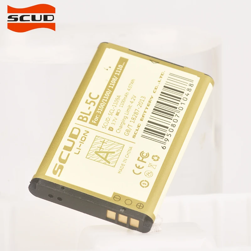 Аккумулятор SCUD для телефона Nokia C1 C2 E50 E60 1000 1010 1108 1110 1112 1116 N70 6680 BL5C|bl5c battery|battery forbattery