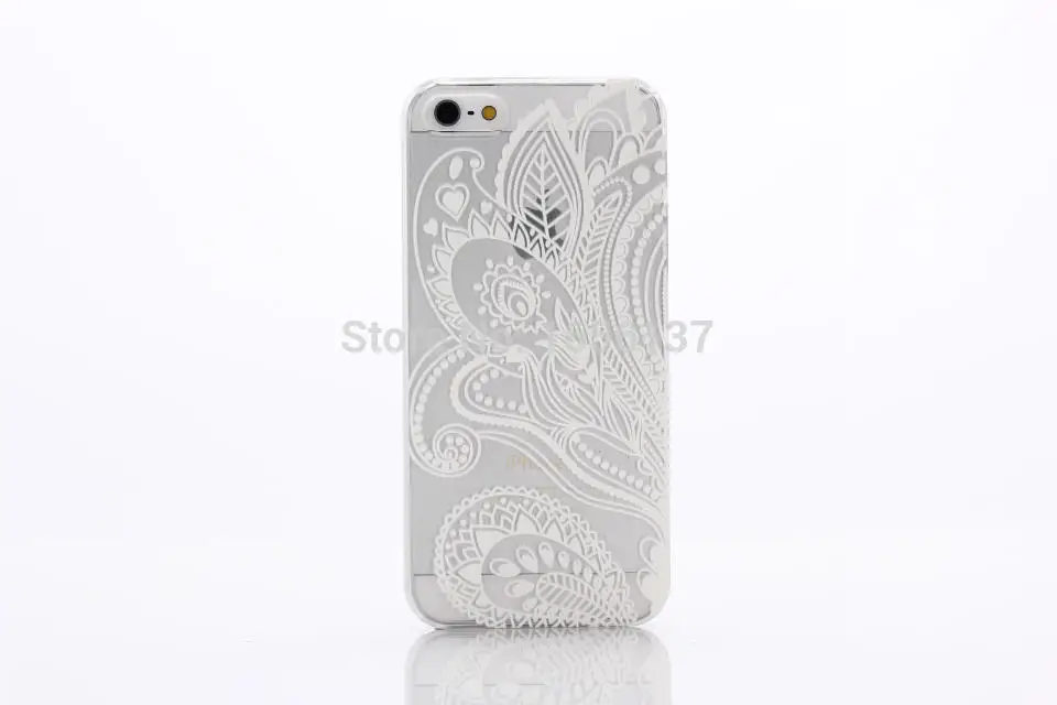Новый роскошный ПК прозрачный винтажный белый цветок Пейсли Жесткий Корпус