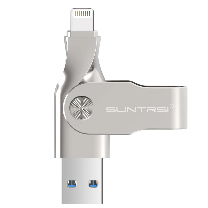 Suntrsi USB флеш накопитель для iPhone 32 Гб 64 Высокоскоростной 3 0 128 ГБ MFi металлический