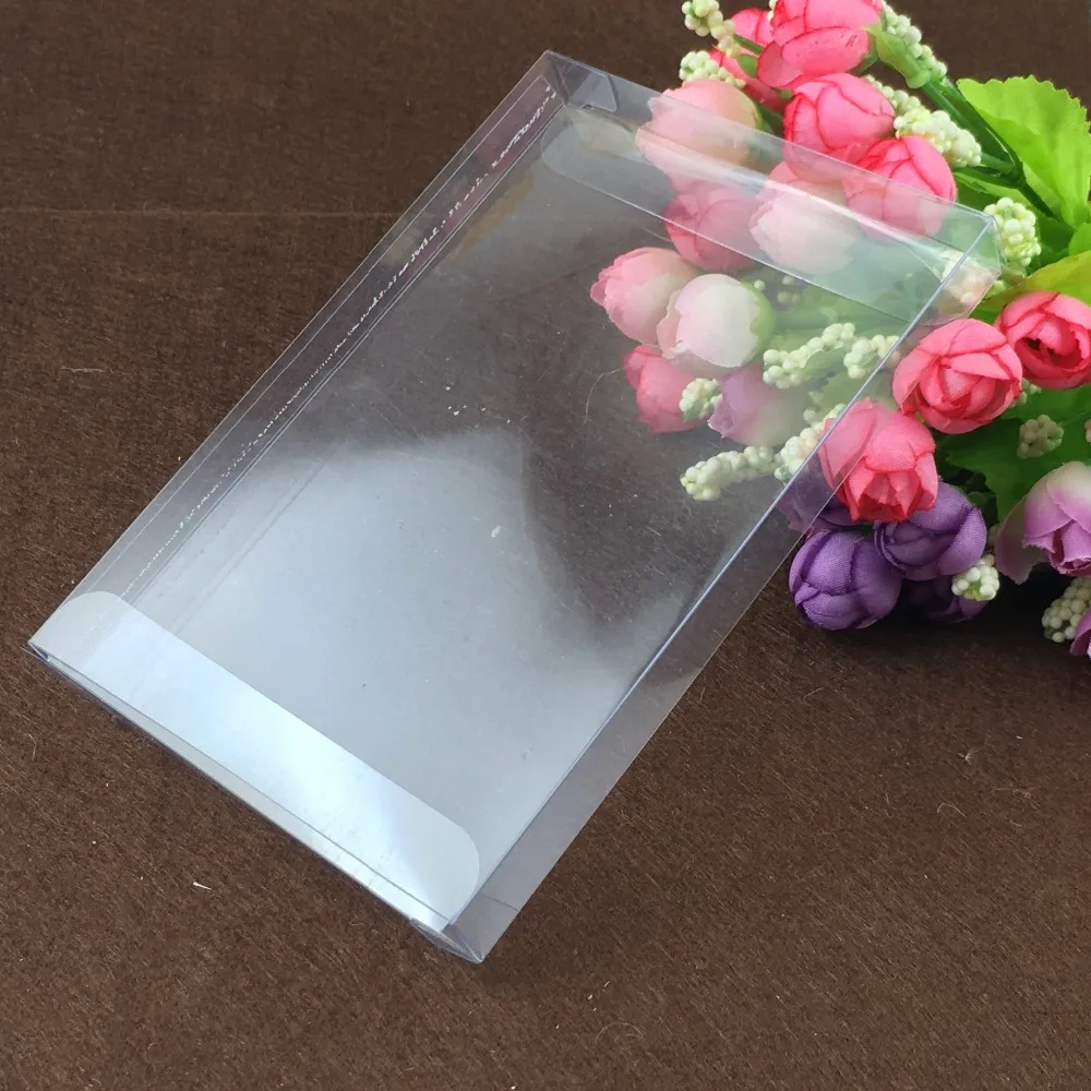 

3*5*10cm 50pcs clear plastic pvc boxes schachtel transparent box for candy/wedding gift jewelry display packaging boxes