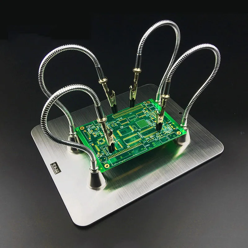 Помощь PCB подставка для паяльника монтажная плата приспособление с металлическими гибкими рукоятками Аллигатор клип третьей стороны сварки вспомогательные инструменты