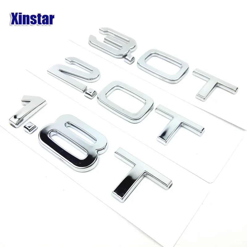 ABS sline car badge 1.8T 2.0T 3.0T rear Emblem sticker for Audi A1 A3 A4 A5 A6 A6L A7 A8 S3 S6 Q3 Q5 Q7 TT S RS | Автомобили и