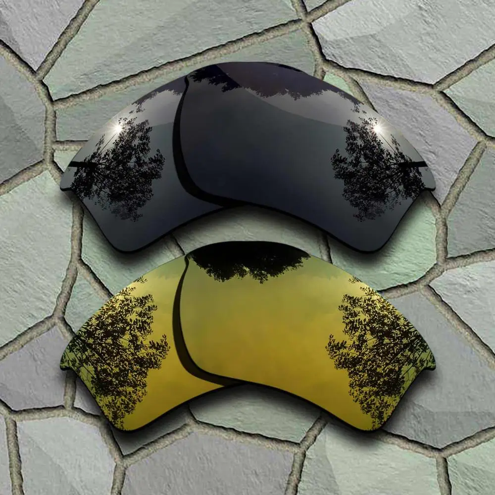 Black-Yellow Golden Солнцезащитные очки поляризованные Сменные линзы для Оукли полукуртка 2,0 XL-сортов - Цвет линз: Black-Yellow Golden