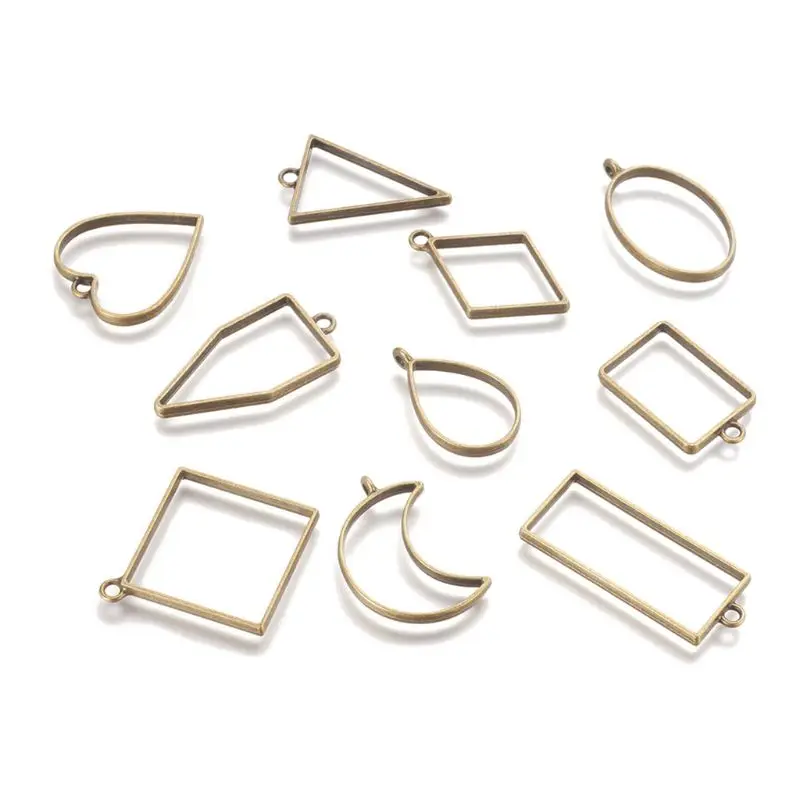 30 шт./компл. Геометрическая Квадратная металлическая рамка в форме бриллианта