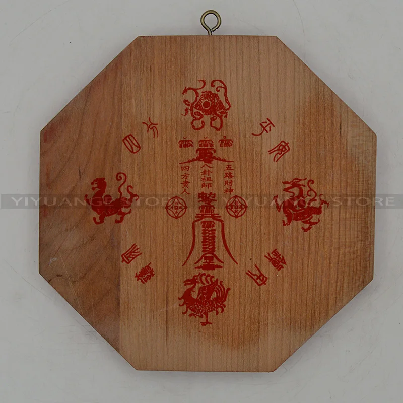 Китайское зеркало Fengshui Peach Bagua с 8 гексаграммами для украшения дома|Статуэтки и