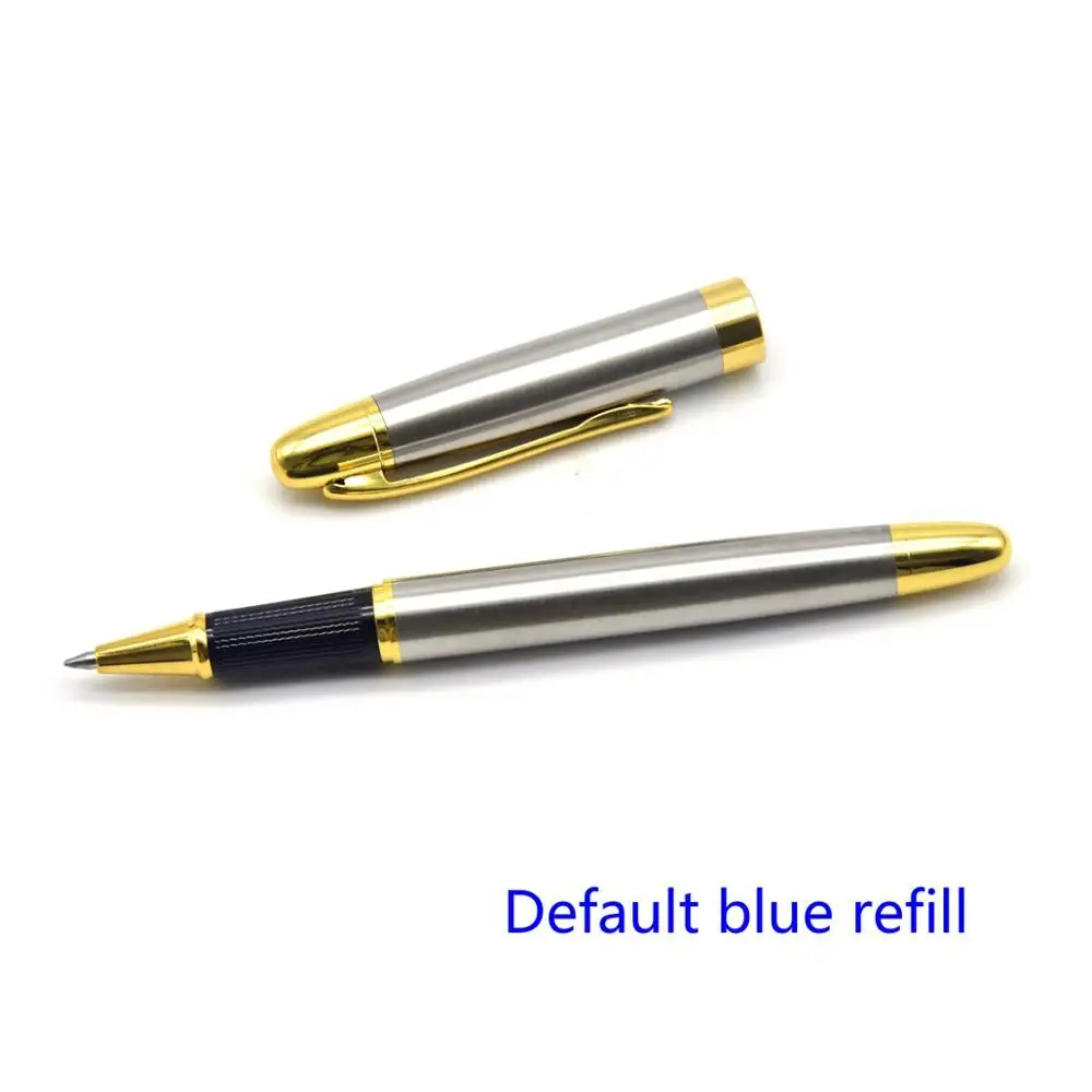 Steel - Blue ink Guoyi Z318 Ретро Роскошная металлическая гелевая ручка канцелярские принадлежности для офиса и обучения школьные канцелярские принадлежности подарок Отель Шариковая ручка для делового письма - Цвет: Steel - Blue ink