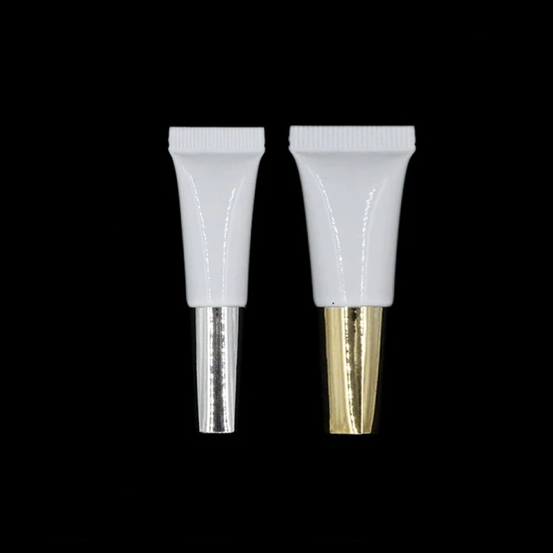 100pcs wholesale 3ML Cosmetic sample soft Tube, 3G Cream Tube with silver or gold lid, Plastic Soft Bottle for eye cream