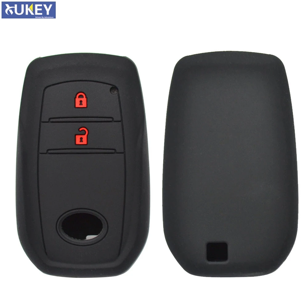 

For Toyota Hilux Innova Rav4 Fortuner Silicone Remote Key Case Fob Shell Cover Skin Holder 2 Button