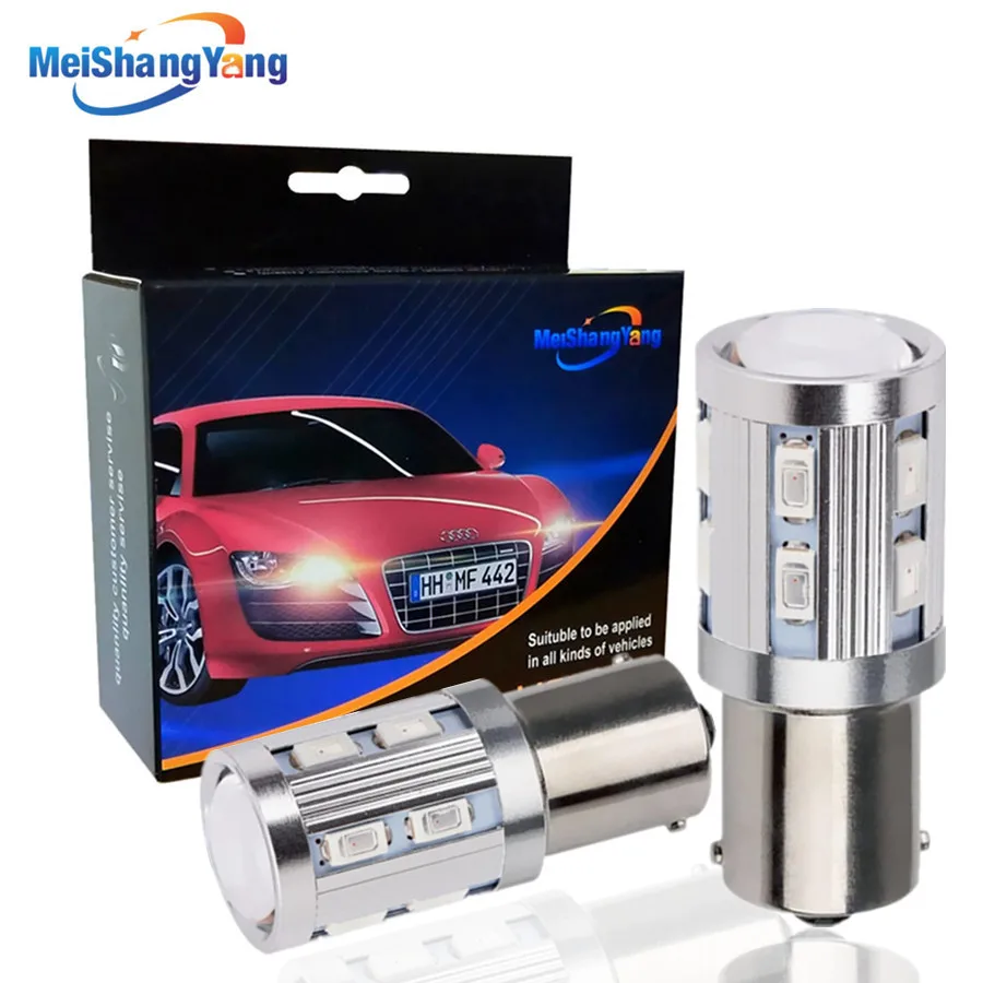 

2PCS 1156 BA15S LED P21W Bulb Red Cree Chip 12 SMD Car LED Brake Lights Automobiles Reverse Turn Signal Lamp 12V R5W
