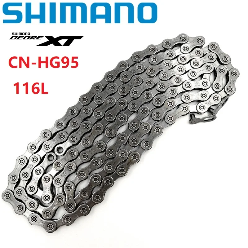 Shimano DEORE XT CN HG95 10 скоростей MTB цепь для горного велосипеда 116 звено с