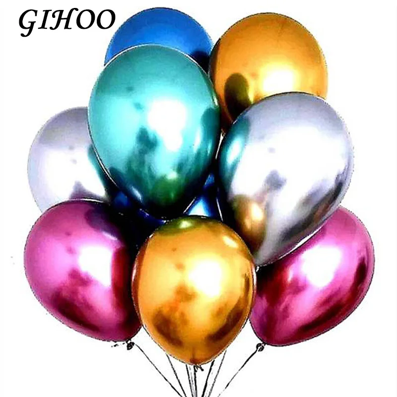 Mixed 30/50/100 шт 12 дюймов шары из латекса цвета металлик на толстом жемчужный хром металлический сплав Цвета фотография Свадебная вечеринка украшения - Цвет: Mixed