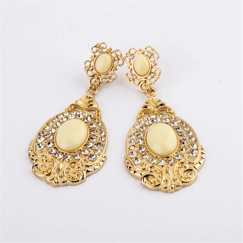 Europe &amp America Earrings For Women Classic Imitation Crystal Earings Anniversary Wedding Party Big Water Drop Brincos | Украшения и