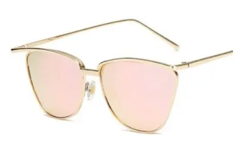 Модные женские солнцезащитные очки "кошачий глаз" Для женщин солнцезащитные очки, солнцезащитные очки, женские очки - Цвет линз: Розовый