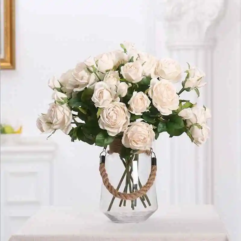 2019 красивая Роза Пион искусственный цветок Шелковый маленький букет украшение