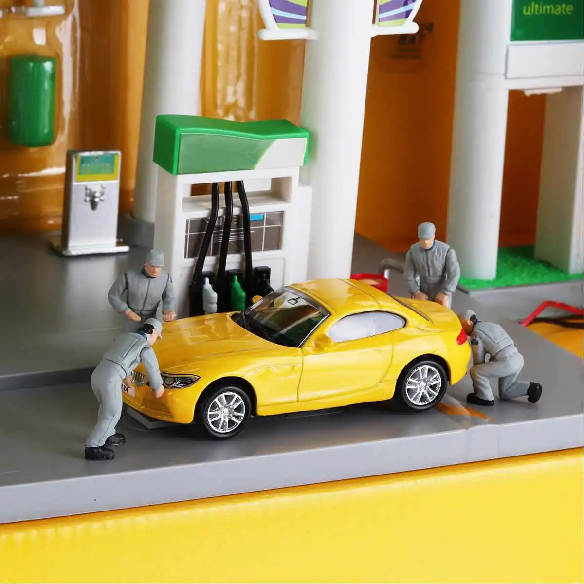 For VW Grey 1: 64 4 шт. Авто Ремонт людей Для мужчин для медаль для гонок техник ремонта модели сценариев спичечный коробок People игрушка - Цвет: For VW Grey