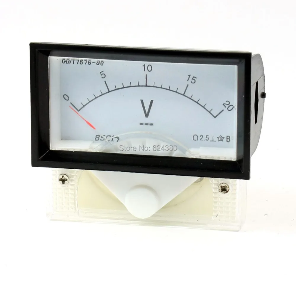 

DC 0-20V 20V Analog Panel Volt Voltage Meter Voltmeter Gauge 85C17 70*40mm