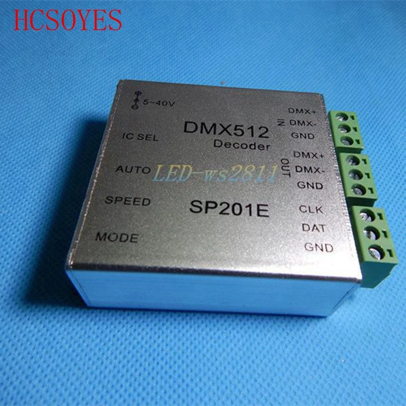 SP201E DMX512/DMX декодер инструкции по эксплуатации светодиодный контроллер