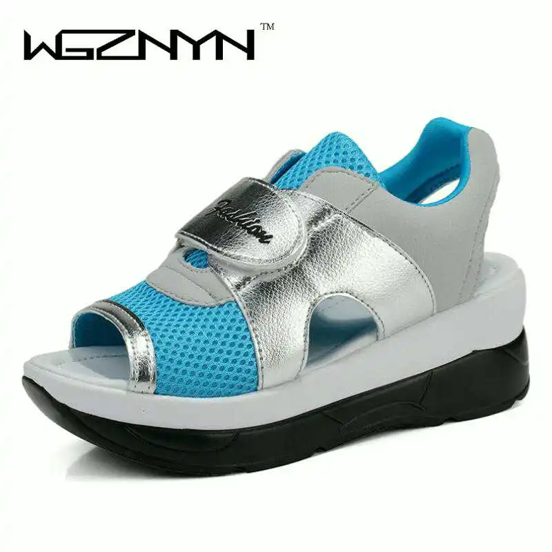 2017 Новая Мода Лето женские Сандалии Случайные Сетки Дышащей Обуви Женские Клинья