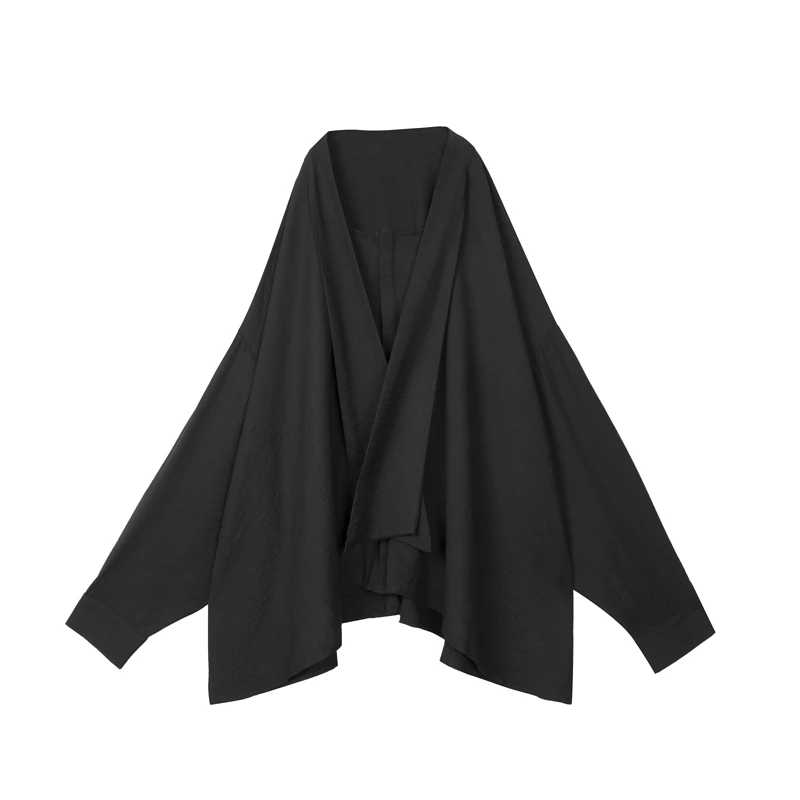 

M-6XL! Oversized men's shirts 2019 New dark design shirt with long sleeve lacing at the front