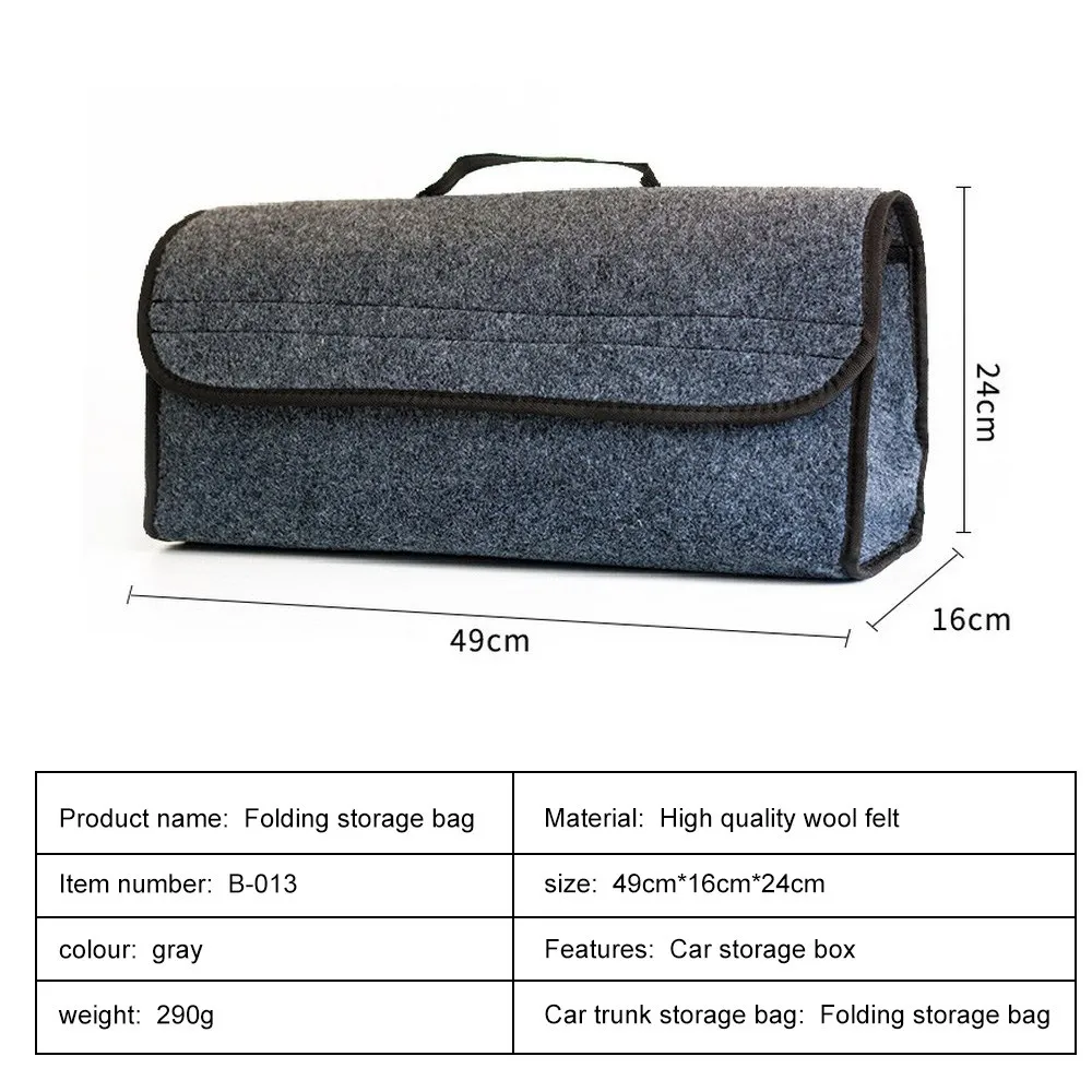 Купить Складная сумка для хранения из высококачественной автомобильной войлочной ткани, регулируемый портативный органайзер для багажника автом...