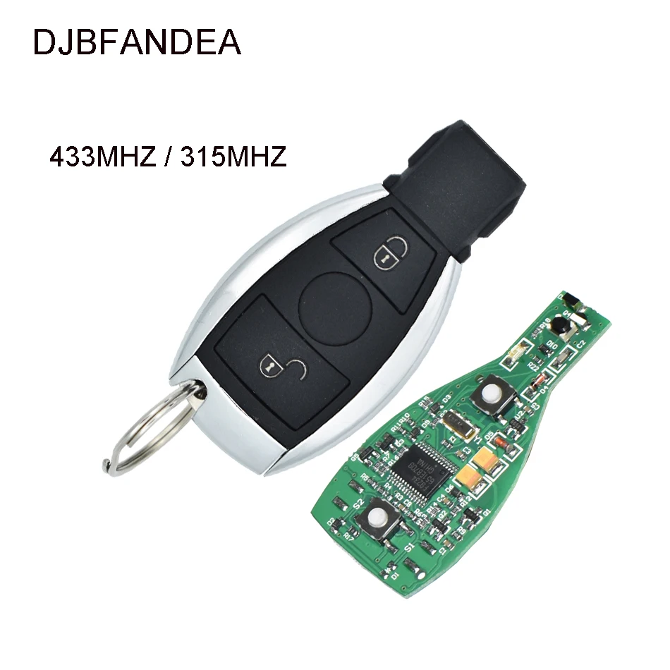 DJBFANDEA 2 кнопки умный удаленный БЕСКЛЮЧЕВОЙ вход 433 МГц/315 МГц для Mercedes BENZ 2000 + BGA