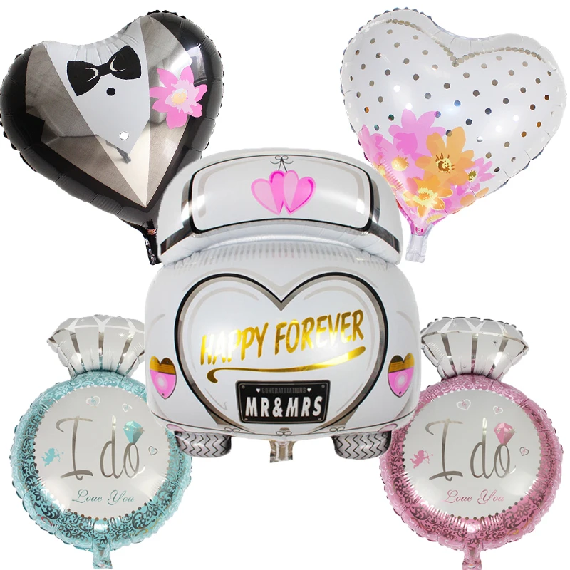 5 шт./лот Свадебные Воздушные шары для жениха невесты воздушные на День святого