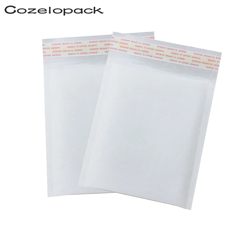#000 4x8inch 120x175mm White Kraft Paper Bubble Envelopes Bags Padded Mailers Shipping Envelope With Bubble Mailing Bag 10pcs 