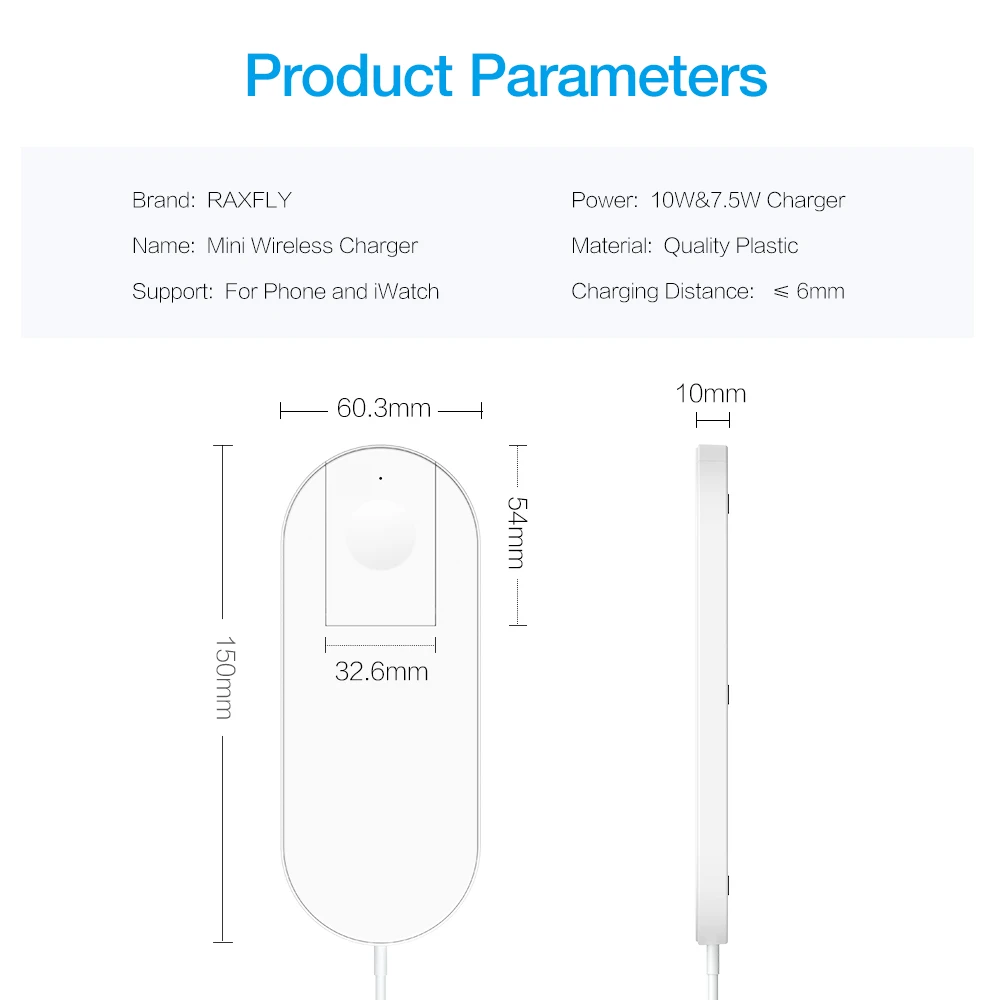 RAXFLY 10 Вт Qi Беспроводной Зарядное устройство для iPhone XS X 8 Plus быстрой зарядки samsung S10