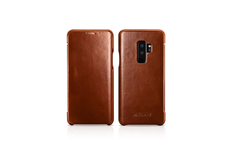 ICarer для samsung Galaxy S10 S10+ S9 S9+ Plus Note8 Note 9 изогнутый край винтажная серия чехол из натуральной кожи