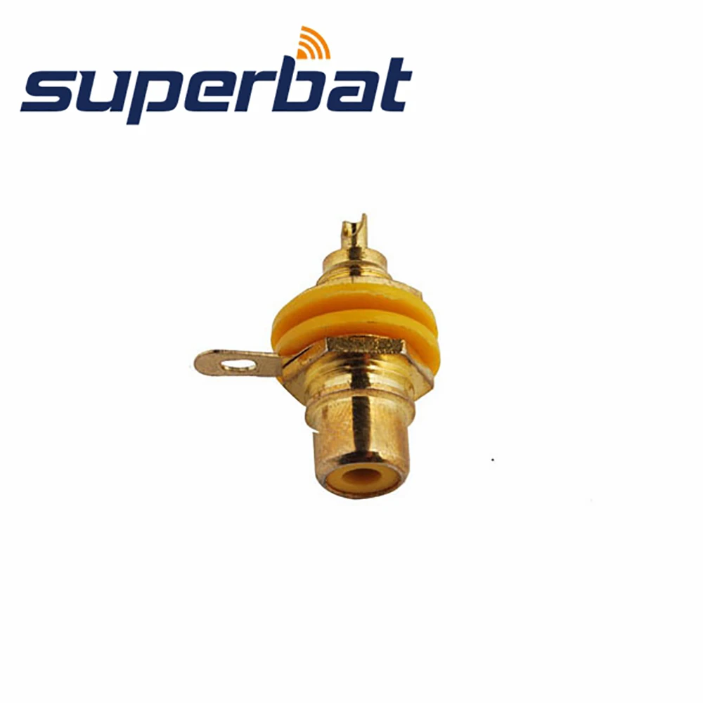 Superbat RCA Панель Крепления Джек перегородка с гайкой и паяльной чашкой RF