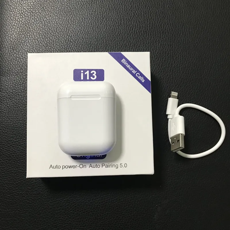 i13 TWS сенсорный контроль беспроводной Bluetooth 5,0 3D бас наушники pk i10 i11 tws не i80 i100 i200 tws - Цвет: Whtie