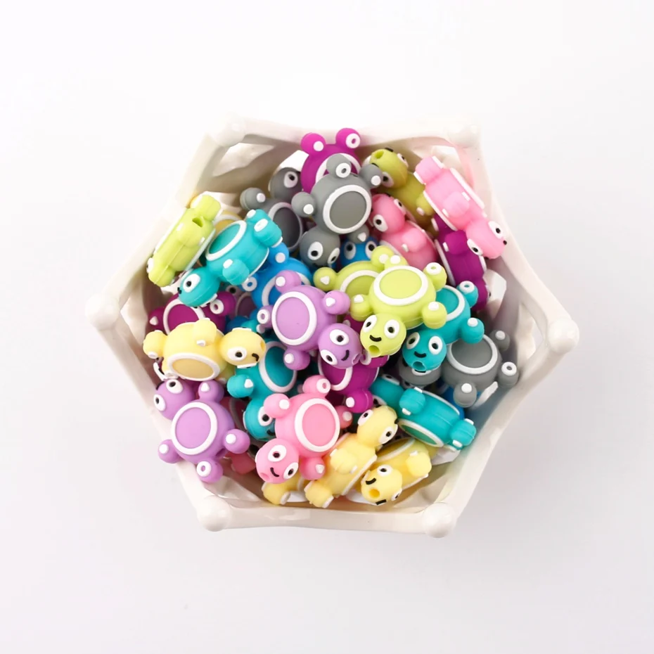 Mordeduras de silicona para morder, mordedor colgante de silicona para el hogar, joyer&iacute;a para morder de beb&eacute;, 6 unidades-3