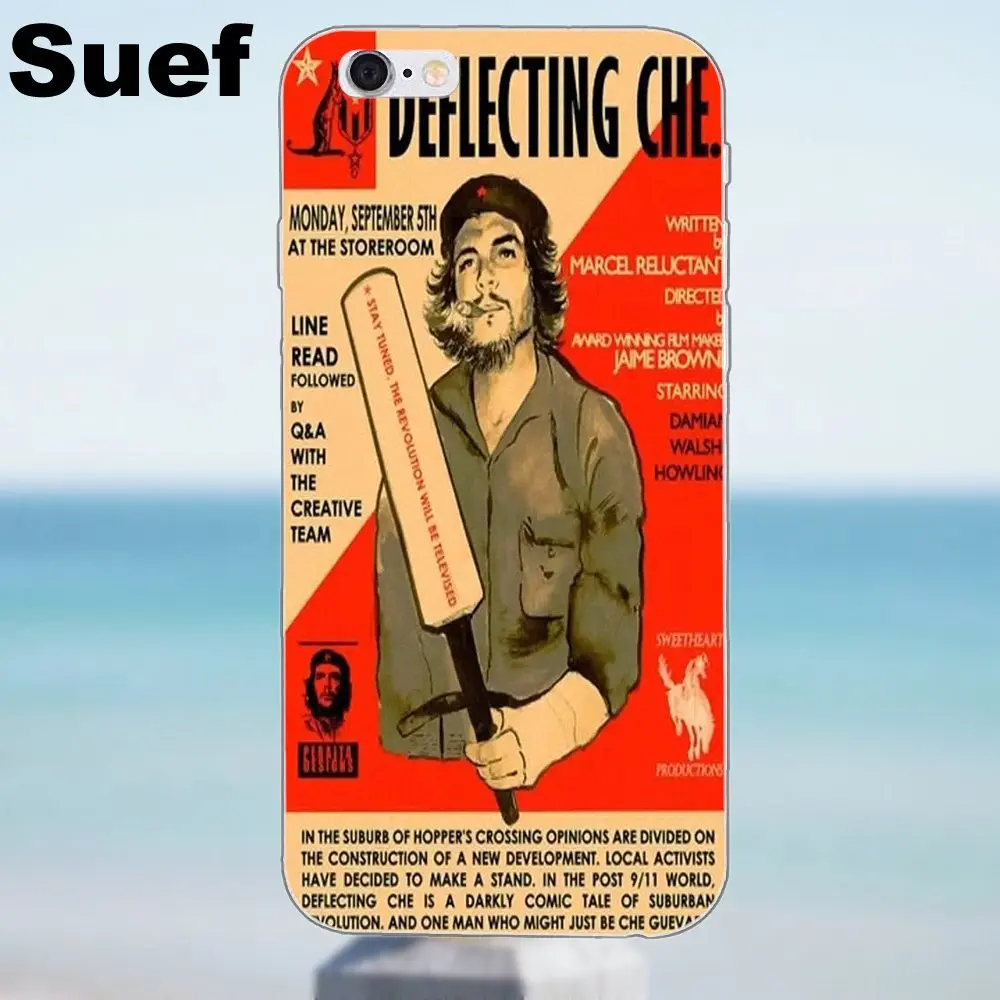 Suef Che Guevara Cigare для iPhone X 4 4S 5 5S 5C SE 6 6S 7 8 Plus Samsung Galaxy A3 A5 J1 J3 J5 J7 2016 2017 мягкий Quinn телефон |