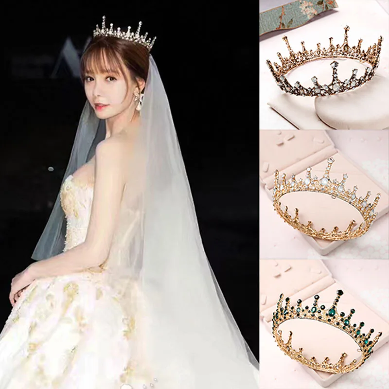 Горячая Европейская круглая тиара с опаловым кристаллом свадебная корона для