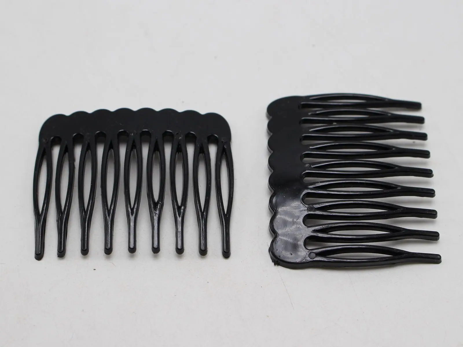 

50 Black Plastic Smooth Hair Clips Side Combs Pin Magic Grip Hair Pin 46mm