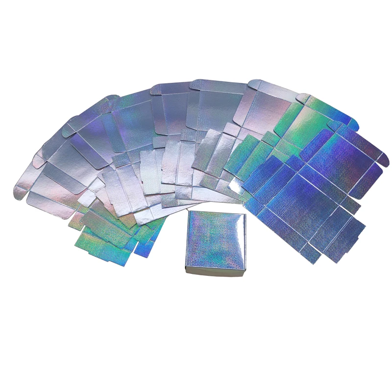 20 штук серебро блестящая голографическая подарочной коробке лазерная
