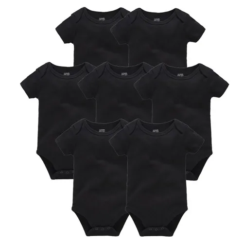 3PCS/lot 5PCS/lot 7PCS/lot 8PCS/lot Baby Boy Girl Clothes Short Sleeve Cotton Solid Baby Jumpsuit roupa de bebes Unisex Bodysuit - Цвет: 7HY2210